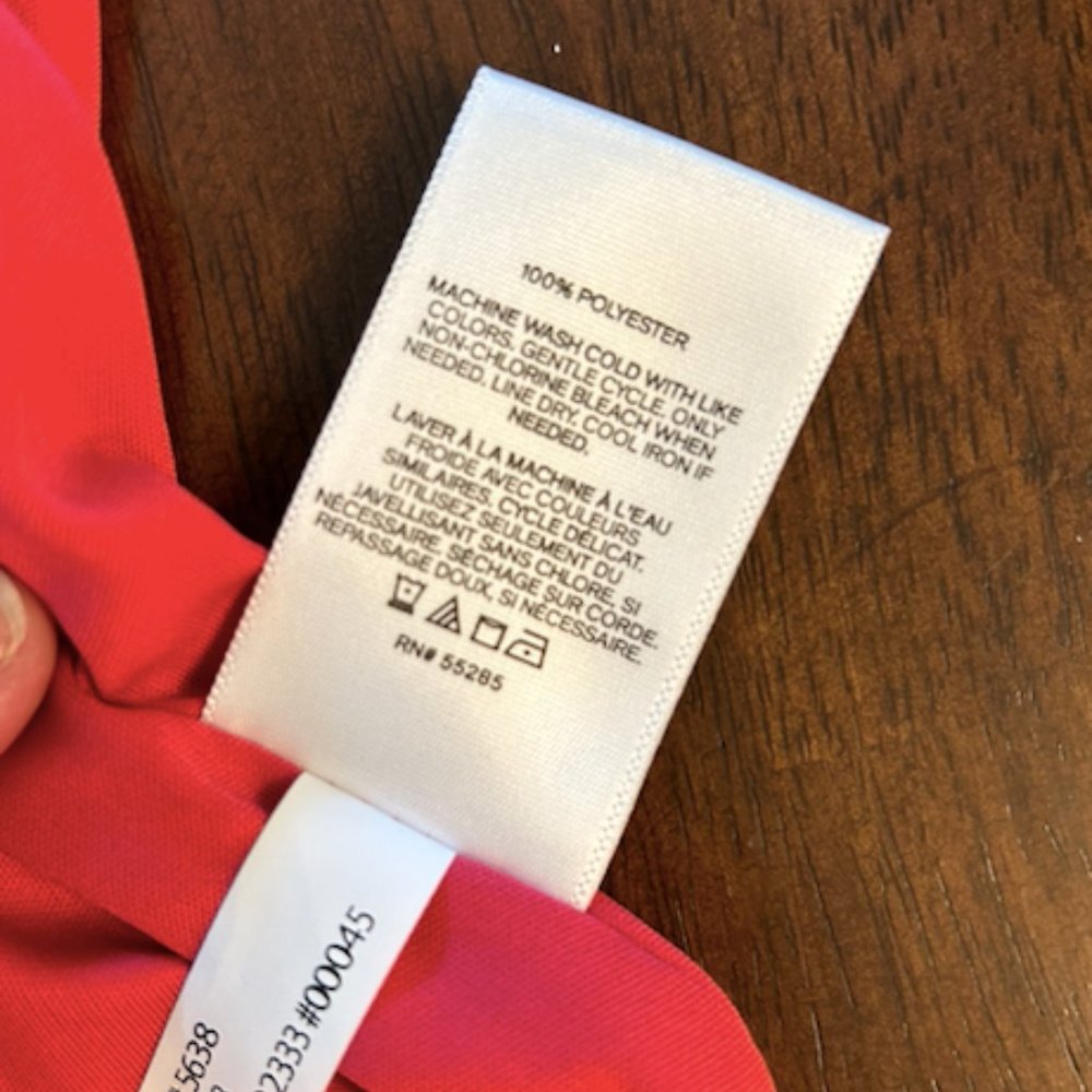 EXPRESS Striped Wrapped Front Jumpsuit Red S - Picture 8 of 12